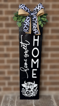 Cow Print Porch Sign