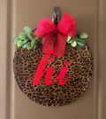 Leopard Print “hi” Wood